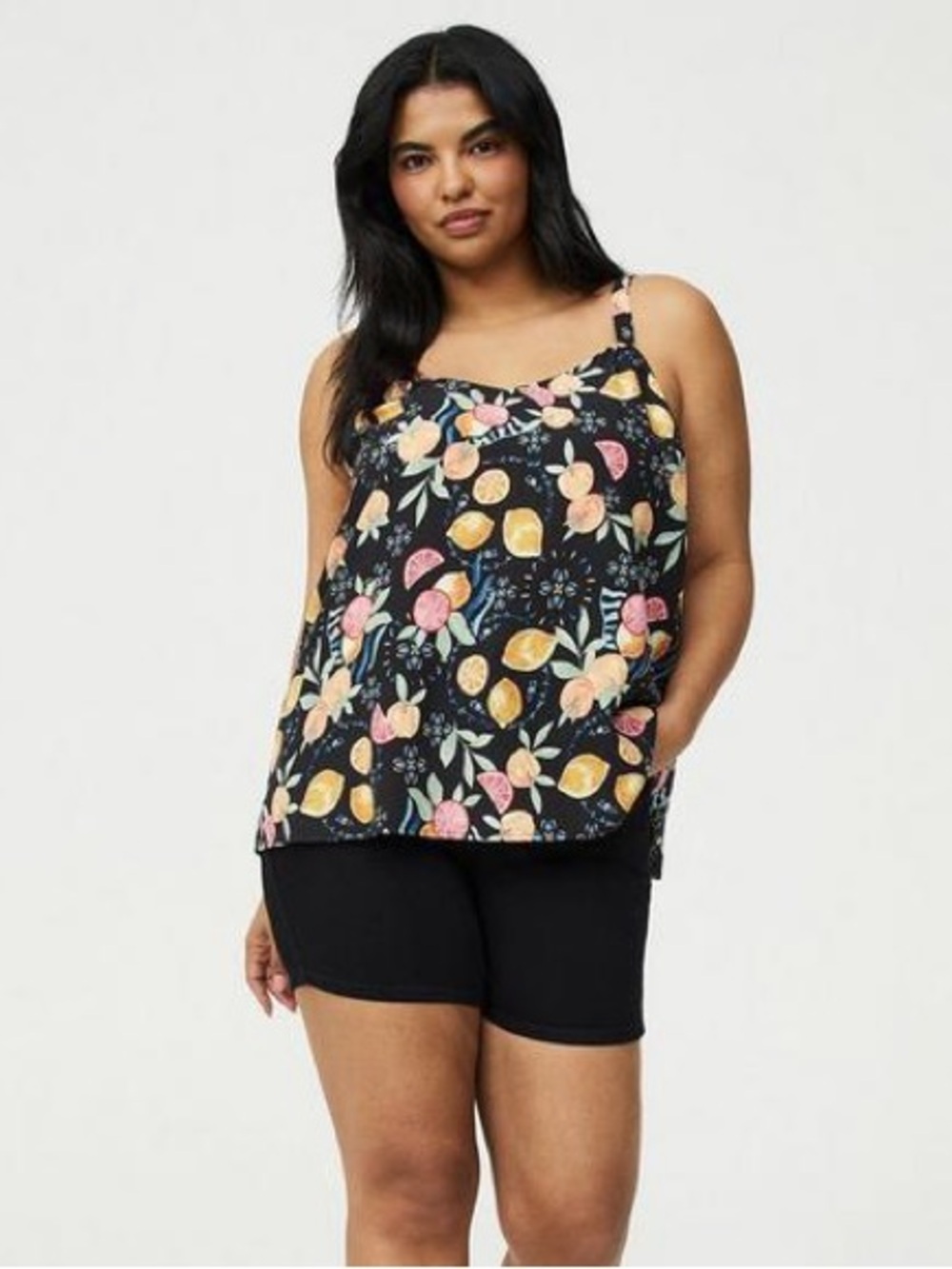 5/$50 NWT Torrid Sophie Challis Swing Cami - Fruit Print
